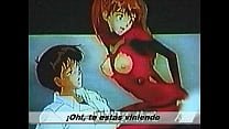 Asuka de coge a Shinji